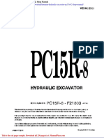 Komatsu Hydraulic Excavator Pc15r8 2 Shop Manual