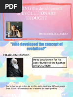 Development of Evolutionary Thought | PDF | Natural Selection | Evolution