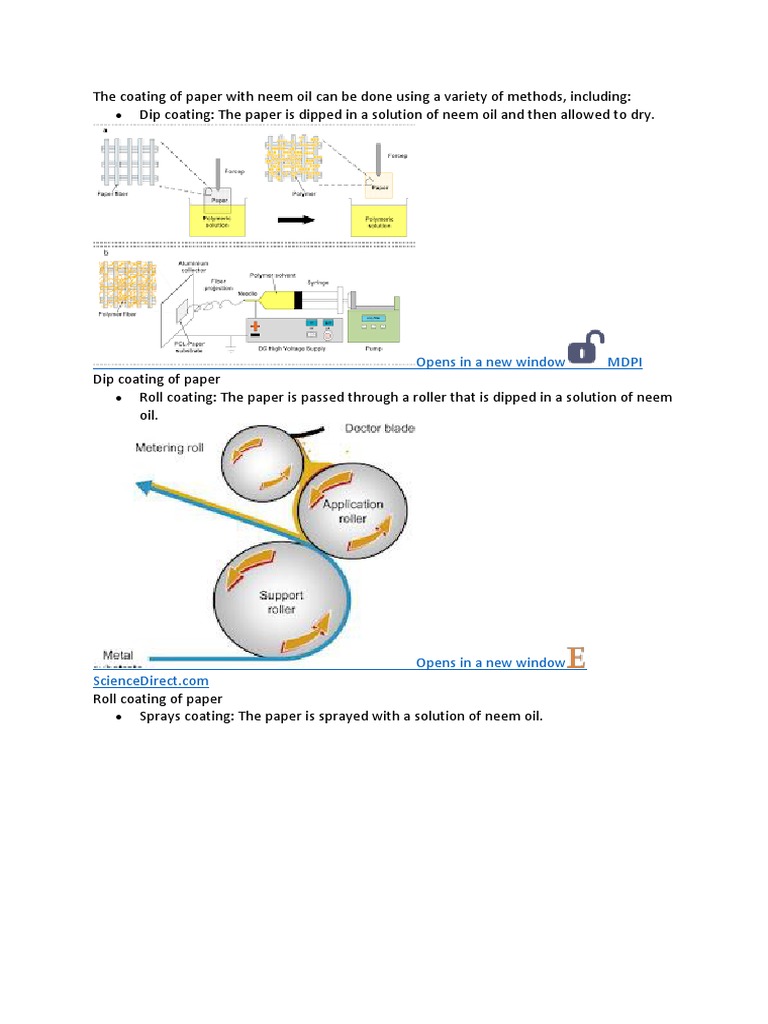 Neem Oil Coating Methods for Paper | PDF | Career & Growth