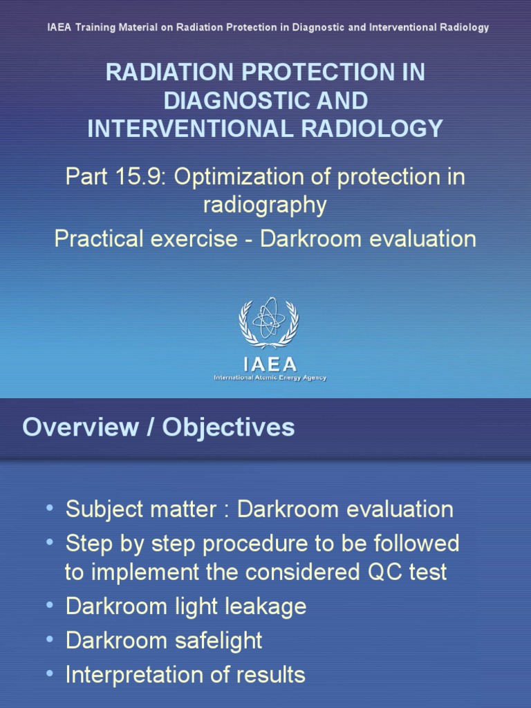 Darkroom Light Leakage Evaluation Guide | PDF | Radiography | Medical ...
