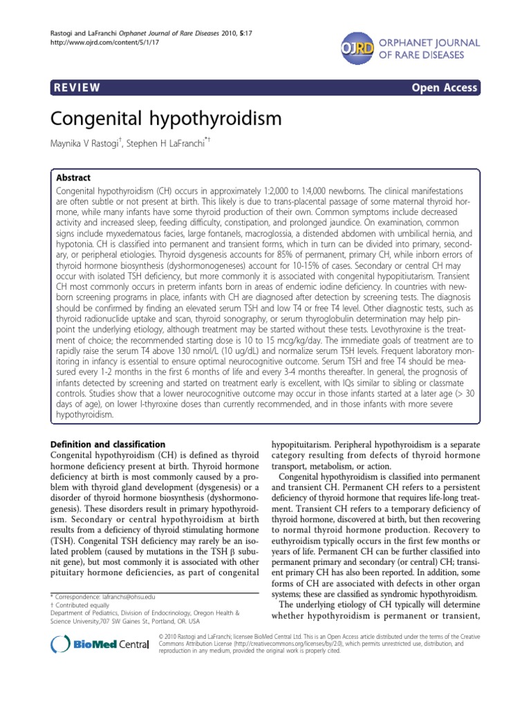 CONGENITAL HYPOTHYROIDISM GUIDELINES PDF visual data 2