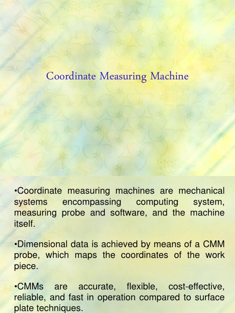 Coordinate Measuring Machine Guide | PDF | Engineering | Computing And ...