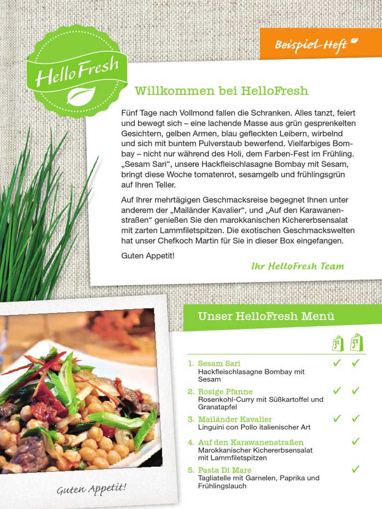 HelloFresh Beispiel Rezepte-1 | PDF
