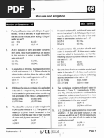 Math - Mixtures and Alligation