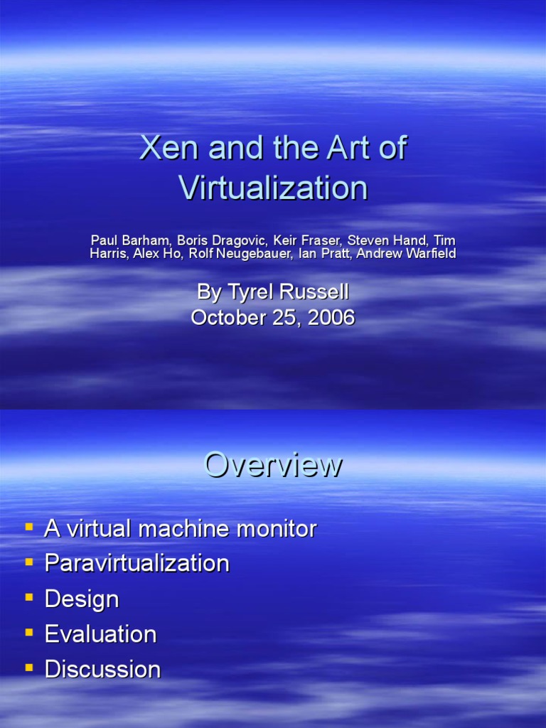 Xen and The Art of Virtualization | PDF | Operating System | Device Driver