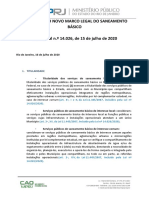 Destaques Do Novo Marco Legal Do Saneamento Básico - Lei Federal Nº 14.026, 15 Jul 2020