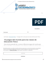 15 Juegos Del Mundo para Las Clases de Educación Física