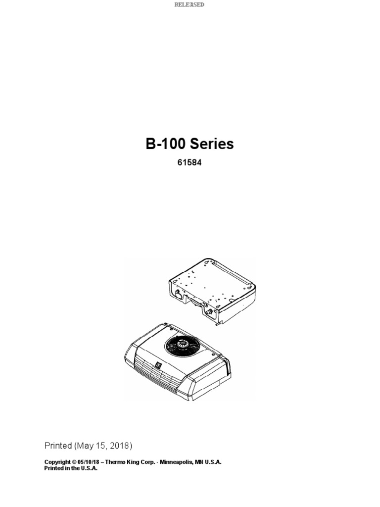 THERMO KING B100 Series TK6158418PM 0518 PDF Washer
