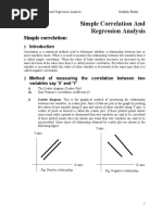 Simple Correlation and Regression Analysis