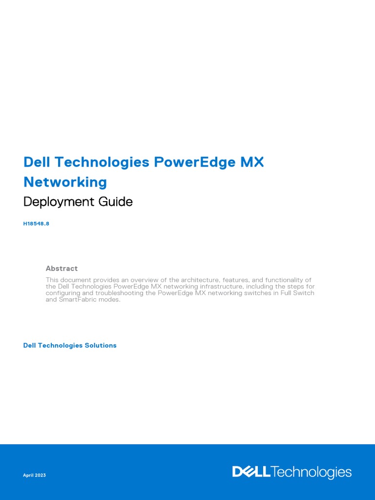 h18548.8 Poweredge MX Networking DPG | PDF | Network Switch | Network ...