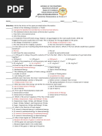 Science 9 Final Summative Test