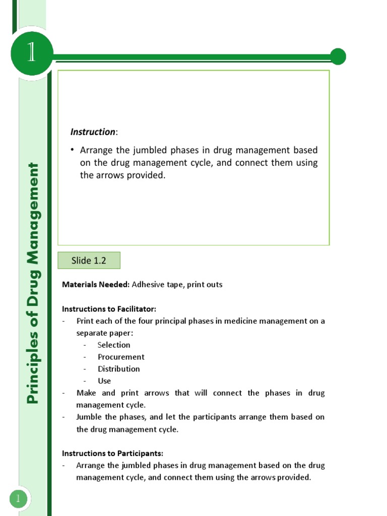 Drug Management Training Guide | PDF | Medical Prescription | Health Care