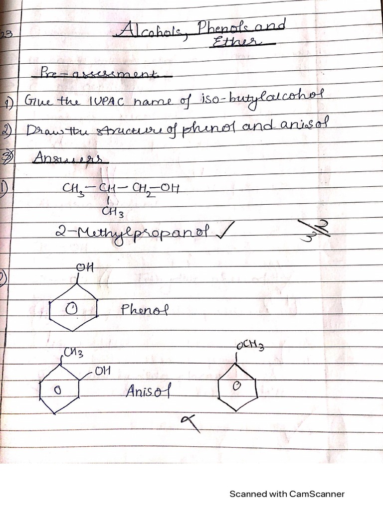 Alcohols Phenols and Ether PDF