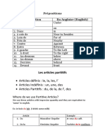 Prépositions