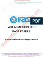 Fast Entry Test Past Papers