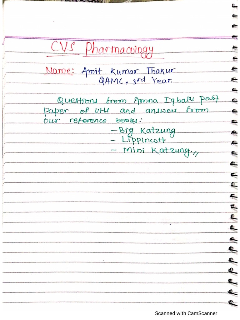 CVS-Pharma Past Paper Solution | PDF