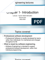 Software Engineering Lectures: Chapter 1-Introduction