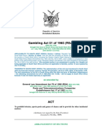 GAMBLING (1965) - Gambling Act 51 of 1965 (Annotated)