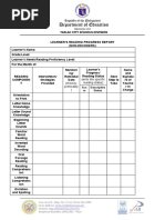 Individual Reading Prpogress Report