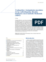 2013 Evaluación y Tratamiento Mecánico de Las Radiculopatías Discales Lumbares Con El Método McKenzie (MDT) EMC-1