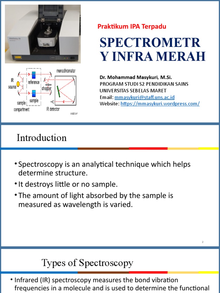 2 PraktIPATerpaduIR Spectros PDF Spectroscopy Infrared Spectroscopy