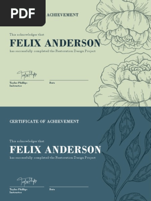 CERTIFICATE OF ACHIEVEMENT