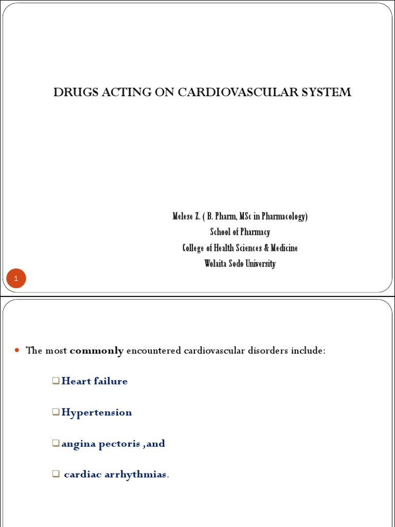 CVS (HF, HTN) Pharmacology PDF Hypertension Angiotensin