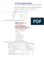 Configuración Del Panel Del Control DE2 - 70