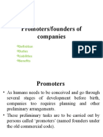 Promoters and Founders
