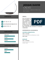 Black and Green Simple Modern Resume