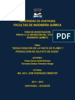 5 Desulfuracion de Pasta de Plomo y Produccion de Sulfato de Plomo Guayaquil Ecuador