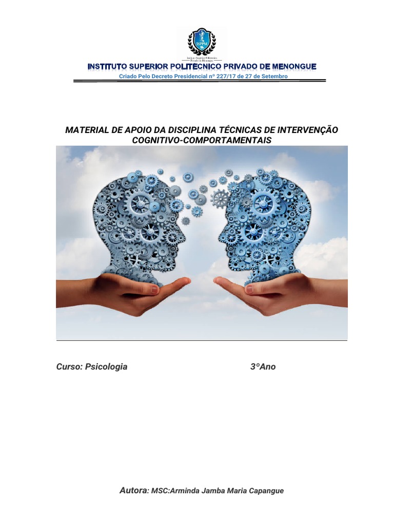 Técnicas e Intervenção Cognitiva Comportamental | PDF | Behaviorismo ...