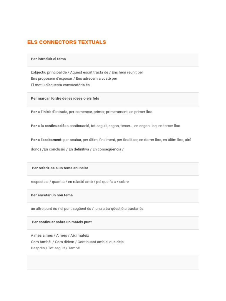 Connectors Textuals PDF
