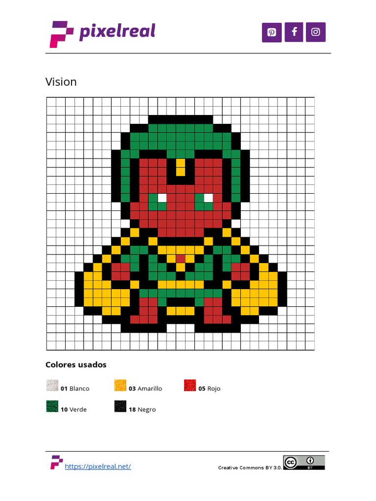 Plantilla Hama Beads Vision | PDF