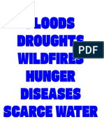 Floods Droughts Wildfires Hunger Diseases Scarce Water