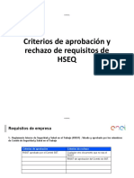 Anexo 01. Criterios de Aprobación y Rechazo de Requisitos HSEQ