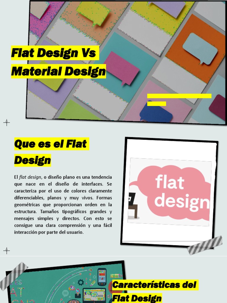 Flat Design Vs Material Design PDF Diseño Software de la aplicacion