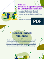 GE4 - Unit IV - Political-Legal Perspective in Gender and Sexuality