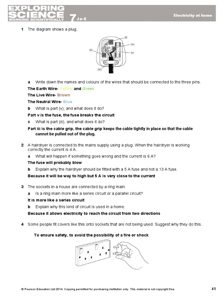7je6 Electricity at Home | PDF | Electrical Connector | Ac Power Plugs ...