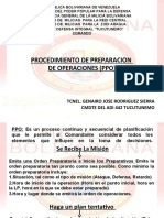 Procedimiento de Preparacion de Operaciones (Ppo) : Tcnel. Genairo Jose Rodriguez Sierra Cmdte Del Adi 442 Tucutunemo