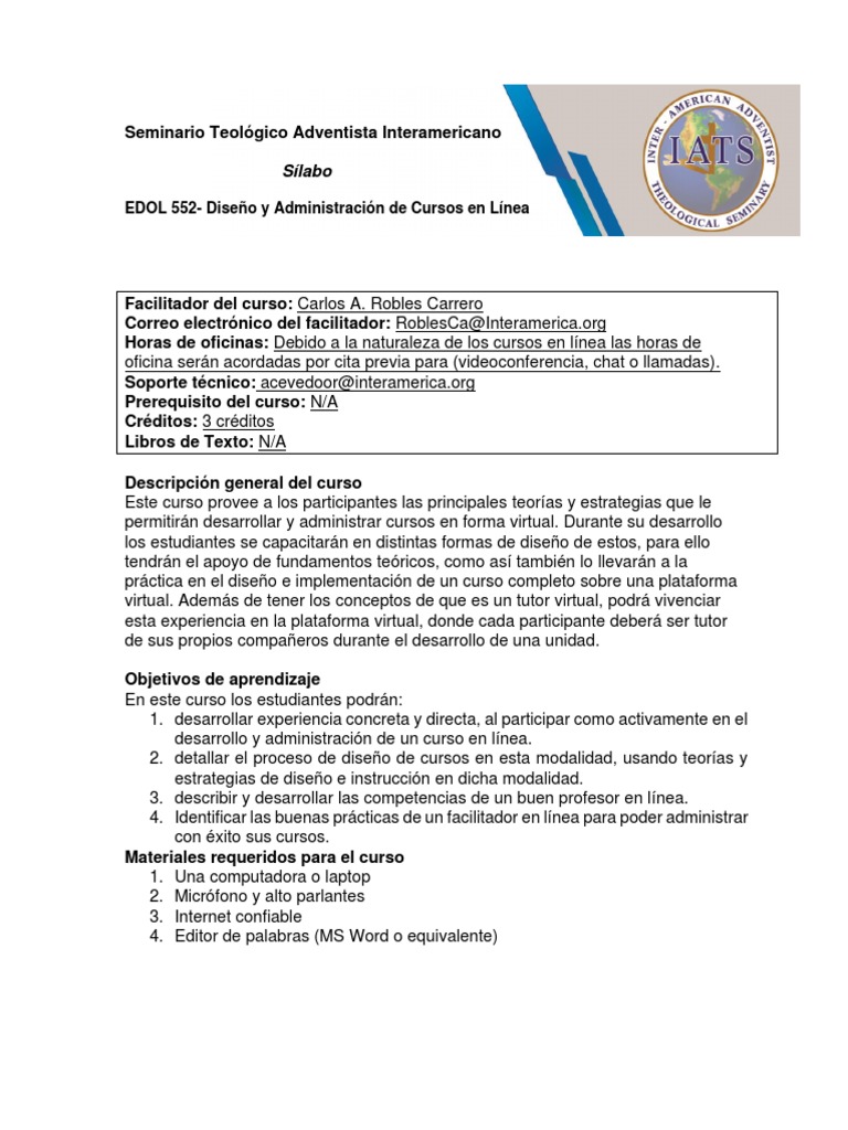 Setai 2019 syllabus edol552 ia coursedsgndelivery pdf