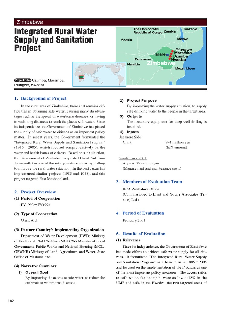 2002 - Zimbabwe Project | PDF | Zimbabwe | Drinking Water