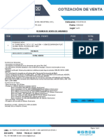 Cotización de Venta: Cliente: Proyecto: Lugar: Fecha: Atención: Cotización