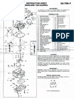 Instruction Sheet Mercarb Two-Barrel: General Exploded View - Disassembly