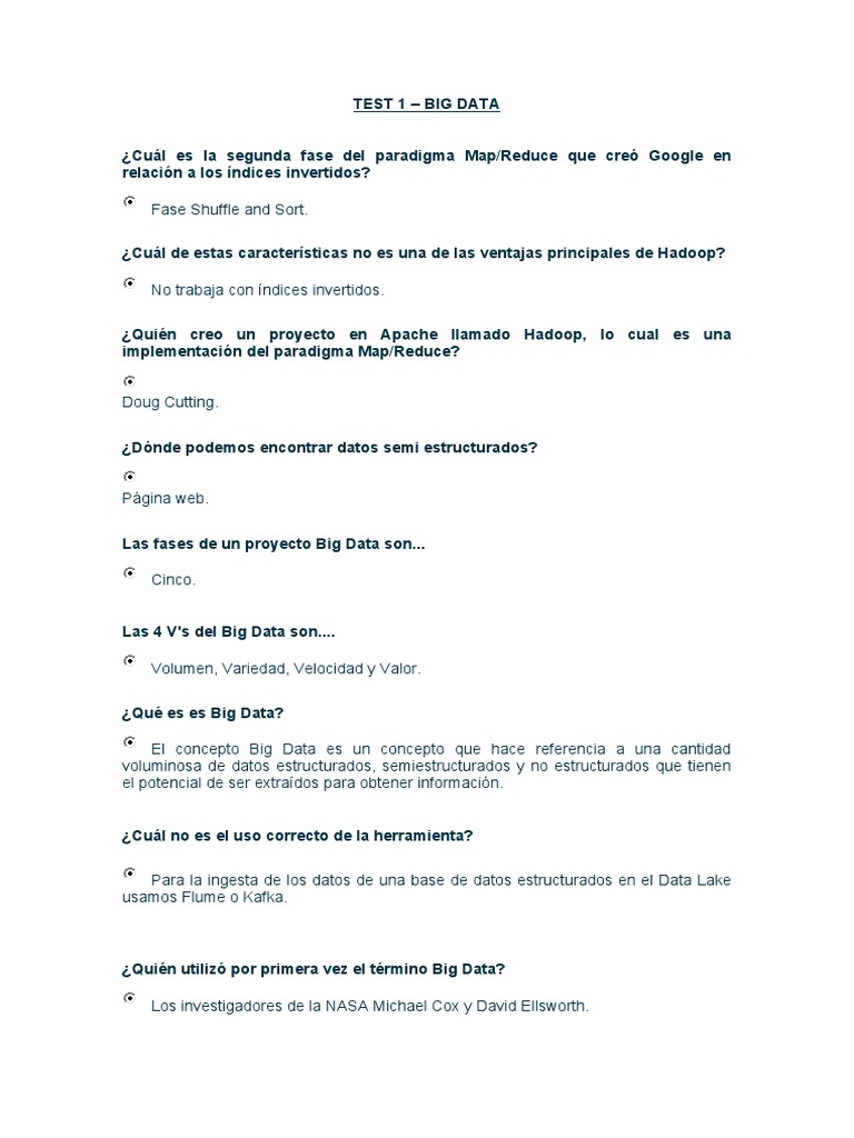 Test 1 Big Data Pdf