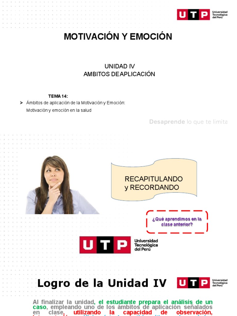 S14.s1 Motivación y Emoción en La Salud | PDF | Estrés (biología) | Las ...