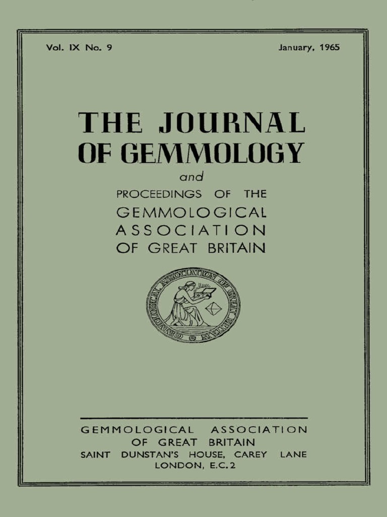 Gemology Journal PDF Gemstone Minerals