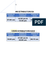 Horario de Trabajo Por Turnos