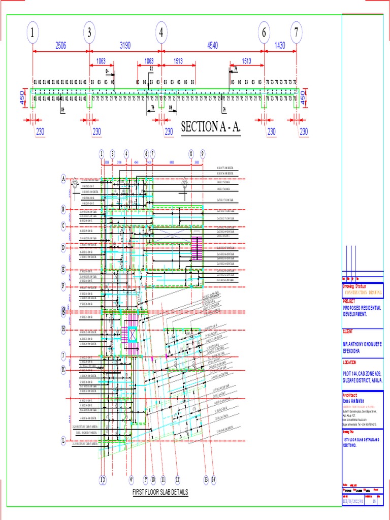 1ST Floor Slab Details and Sections | PDF