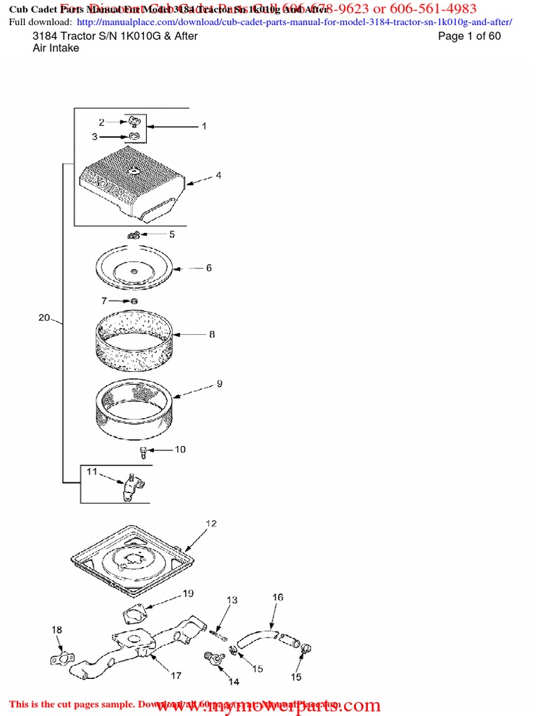 Cub Cadet 3184 Parts Manual | PDF | Carburetor | Engines